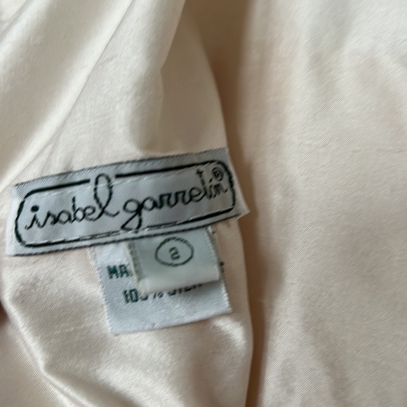 Darling Isabela Garretón NWT blush pink silk & lace formal or flower girl dress - Picture 10 of 11